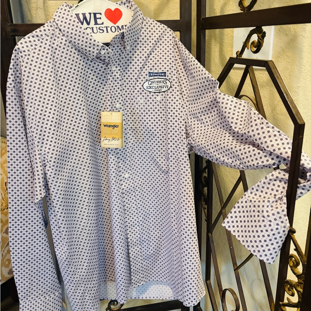 Wrangler, George Strait addition, Blue Button Down Shirt